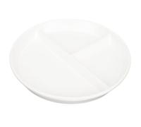 DEARMAMY Assiette Compartimentée Céramique Antidérapante pour Contrôle des Portions Plateau Repas Séparé pour Snacks Salades Déjeuner Vaisselle Blanche pour Usage Quotidien