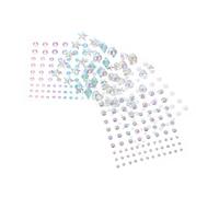 DEARMAMY Autocollants de Gemmes Acryliques pour Visage et Contour des Yeux, Faciles à Appliquer et Retirer, 5 Feuilles, Différentes Formes et Couleurs, pour Festivals