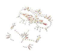 DEARMAMY Autocollants Fluorescents Visage Strass 3 Pcs Phosphorescents Décoratifs Halloween Fête Adultes Et Garçon Et Filles