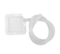 DEARMAMY Bac à Condensation Portable en Plastique Blanc avec Support Stable et Tuyau, Récupérateur D'eau pour Climatiseur Intérieur Résistant aux Intempéries
