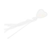 DEARMAMY Baguette Magique de Fée Blanche de Cœur Accessoire Cosplay et Spectacle Baguette de Fée Légère pour Fêtes et Photos Présent Anniversaire Filles