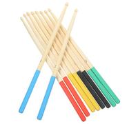 DEARMAMY Baguettes de Batterie en Érable 7A Antidérapantes Lot de 5 Paires Colorées Accessoires pour Percussion Adultes et Garçon et Filles Manches en Bois pour Maillets D’Instruments