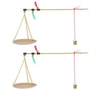 DEARMAMY Balance Médicale Multifonctionnelle en Cuivre 2 Pièces Pesée Précise et Installation Facile pour Fruits Secs et Bijoux Usage Quotidien Décoration Maison Style Rétro Chinois