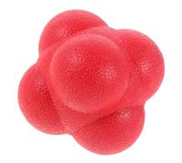 DEARMAMY Balle de Réflexe Hexagonale Rouge en Silicone Légère et Portable pour Entraînement Coordination Main-œil et Agilité Sportive des Joueurs de Baseball et Football