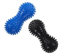 DEARMAMY Balles de Massage de Cacahuète 2 Pcs Noir et Bleu Masseur en Plastique pour Pieds et Muscles Appareil de Rééducation et Relaxation Musculaire Outil de Massage pour Bien-