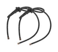 DEARMAMY Bandeau arc de cheveux en strass scintillant bandes de cheveux pour femmes chic paré de bijoux diadème de princesse pour femme casque égyptien pour femme oreilles noires spa Black