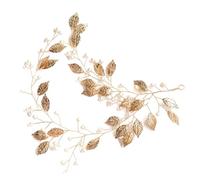 DEARMAMY Bandeau De Mariage Fait Main Perles Coiffe De Mariée or Accessoire De Cheveux Pour Femme Décoration Élégante Pour Mariage Et Événements Spéciaux