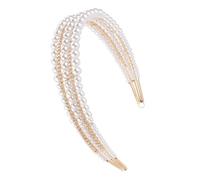 DEARMAMY Bandeau de Mariage Perles à Trois Accessoire Élégant et Délicat Parfait pour Fêtes