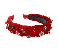 DEARMAMY Bandeau de Noël chose faire la fête accessoires flocon de neige Décoration spa bandeaux pour femmes à la mode couronne de princesse bandeau de bois en tissu rouge