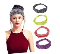 DEARMAMY Bandeau Élastique pour Cheveux 2 Pcs Respirant Anti-Dérapant pour Fitness et Yoga Doux et Solide Accessoire de Mode Protection Oreilles