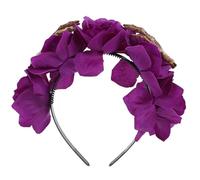 DEARMAMY Bandeau griffe fantôme rose bandeau lumineux coiffe de bande de cheveux manteau Bandeau Halloween femme accessoire cheveux halloween habillage de fête cerceaux de cheveux bandeaux