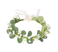 DEARMAMY Bandeau Guirlande Fleurs Coiffure Mariée Fleurie Couvre-chef Décoration Guirlande Cheveux Mariage Accessoire Photo Quotidien