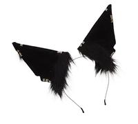 DEARMAMY Bandeau Oreilles De Loup Peluche Coiffe De Fête Accessoire De Cosplay Pour Carnaval Et Soirées Costumées