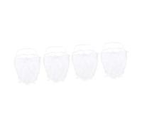 DEARMAMY Barbe Blanche Artificielle En Polyester Pour PèRe NoëL Accessoire De Costume Festif Et Cosplay Fausse Barbe Confortable Et Facile À Porter Pour DéCoration De FêTe