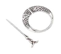 DEARMAMY Bâton à Cheveux Viking Vintage Nœuds Celtiques Taille Standard Argenté Pour Femmes Fêtes Et Loisirs