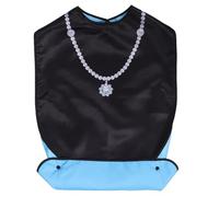 DEARMAMY Bavoir Imperméable pour Adultes et Personnes Âgées Réutilisable et Lavable Taille 86 X 46 CM Motif Perles et Fleurs Protection Repas Anti-Éclaboussures Séchage Rapide Adapté