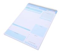 DEARMAMY Bloc-Notes Planificateur Quotidien A4 sans Date 52 Pages Détachables Reliure Spirale Double Carnet de Listes de Tâches pour Bureau Maison et École Carnet D’Organisation et