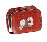 DEARMAMY Boîte à Biscuits en Fer-blanc Petite Taille 100x78 Mm, Motif Lapin de Pâques Cartoon, Boîte à Goûter Portable, Étui à Biscuits Décoratif pour Bonbons et Confiseries, Accessoire