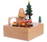 DEARMAMY Boîte à Musique Rotative Carrousel en Bois Sculpté Décoration Intérieure Vintage Mélodie Apaisante Présent Anniversaire Fille Femme Bibelot Musical pour Maison et Noël