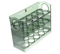 DEARMAMY Boîte à Œufs en Pet pour Réfrigérateur Plateau Élargi et Approfondi, Porte-œufs Pratique pour Familles et Restaurants, Maintien Fraîcheur des Œufs
