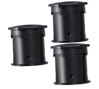 DEARMAMY Boîte De 3 Pièces Support De Cône De Moxa Massage Brûleur à Cône De Moxa Magnétique Réservoir De Chaleur Moxa Outil De Gravure De Moxa Black Métal Magnétique