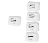 DEARMAMY Boîte De 5 Pièces Boîte De Rangement Pour Lame De Rasoir Récipient Pour Lames De Rasoir Banque De Lames De Rasoir Porte-lames De Rasage Fer Blanc Blanche