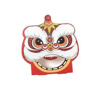 DEARMAMY Boîte de Bonbons du Nouvel An Chinois en Papier, 24 Pièces, Forme Amulette Lionceau, Emballage Présent pour Festival du Printemps, Coffret pour Friandises et Petits Présents,