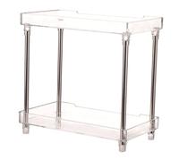 DEARMAMY Boîte De Rangement Acrylique Plate Multifonction Pour Salle De Bain Organiseur De Cosmétiques Et Accessoires Toilette Résistant Aux Rayures Style Moderne Pour Comptoir Lavabo