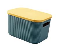 DEARMAMY Boîte de Rangement Plastique avec Couvercle Petite Caisse Multifonction pour Jouets Vêtements et Accessoires Boîte de Rangement Domestique Empilable et Protégée la Poussière