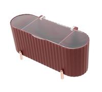 DEARMAMY Boîte de Rangement pour Cosmétiques avec Couvercle Organisateur de Salle de Bain pour Produits de Maquillage et Soins de Peau Contenant de Rangement Compact pour Petites Surfaces