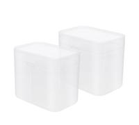 DEARMAMY Boîte De Rangement pour Cotons Dissolvants Et Outils Nail Art, Lot De 2, Plastique Transparent, Multifonctionnel, Adapté Aux Accessoires Manucure Et Maquillage, Usage Maison Et Salon