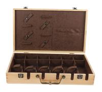 DEARMAMY Boîte De Rangement Pour Outils De Coiffure Bois Organiseur Portable Pour Tondeuse Ciseaux Et Peignes Beauté Et Stylisme