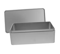 DEARMAMY Boîte en Fer Blanc Rectangulaire avec Couvercle Boîte de Rangement Alimentaire Argentée Mini Conteneur de Stockage pour Thé et Bonbons Coffret Décoratif pour Mariage et Fête 1