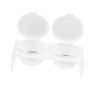 DEARMAMY Bol à Ongles Double Godet Avec Couvercle, Plastique Anti-évaporation, Plat Dappen Pour Trempage, Usage Professionnel Nail Art Et Manucure