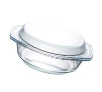 DEARMAMY Bol en Verre Trempé 065 L avec Couvercle Résistant à la Chaleur Compatible Micro-Ondes Bol Ménager Transparent pour Cuisson et Conservation Usage Quotidien la Cuisine