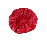 DEARMAMY Bonn Nuit Élastique Rond Grand Imitation Soie Rouge Vin Bonn Chimiothérapie Bain