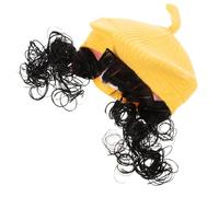 DEARMAMY Bonnet De Perruque Pour Fille Avec Oreilles De Chat Chapeau Décoratif Pour Garçon Fille Pour Photos Et Couleur Jaune Avec Design Chic Et Pratique