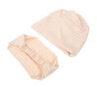 DEARMAMY Bonnets de Confinement Chauds en Coton Lot de 2 Design Simple, Respirants Protection Tête pour Femmes Après L’accouchement