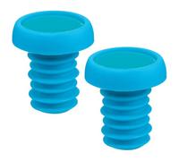 DEARMAMY Bouchons de Guidon de Vélo Colorés, Paire, Caoutchouc Bleu | Remplacement pour Embouts, Vissage à Expansion, Léger et Portable, Accessoires Vélo pour Cintre