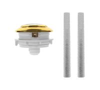 DEARMAMY Bouton de Chasse D'eau Facile à Installer Wc Double en Plastique Or Brossé Sélection de Différents Volumes D'eau, Adapté pour Réservoirs de Toilettes