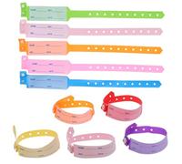 DEARMAMY Bracelets D’identification Médicale en Plastique Résistants à L'eau et Déchirures, Ajustables Taille Adulte, 10 Couleurs Variées, pour Hôpital, Soins Infirmiers et Identification