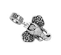 DEARMAMY Breloque Éléphant Classique Argenté pour Bracelets DIY Accessoire Créatif pour Fabriquer Bijoux pour Filles et Femmes Débutantes