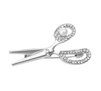 DEARMAMY broche ciseaux broche de paon broche araignée blazer gland accessoires de déguisements pince à cravate broche de costume d'affaires broches et épingles pour femmes strass Silver