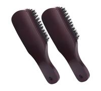 DEARMAMY Brosse À Barbe Élégante Avec Manche En Bois 2 Pièces Outil De Toilettage Pour Hommes Brosse De Nettoyage Portable Pour Cheveux Et Barbe En Poils De Sanglier