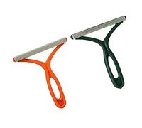 DEARMAMY Brosse Anti-peluches Adhésive Pour Animaux De Compagnie, Lot De 2, Manches Longs, Couleurs Vert Foncé Et Orange, Éliminateur De Poils, Pour Nettoyage Maison Et Voyage, Usage Chat Et Chien