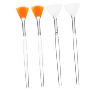 DEARMAMY Brosse Visage Éventail 4 Pcs Brosse Douce en Nylon Outil de Soins Peau Pinceau pour Masque Facial pour Spa et Beauté