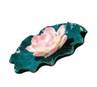 DEARMAMY Brûleur de Parfum Lotus Céramique Décoratif Porte Bâtonnets et Cônes Diffuseur Parfumé Élégant pour Maison Bureau et Méditation