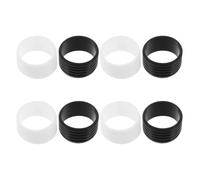 DEARMAMY Butée de Surgrip en Silicone 8 Pcs, Anneau de Préhension Absorbant Antidérapant, pour Raquette et Raquette de Racquetball, Badminton et Tennis