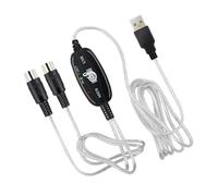 DEARMAMY Câble Midi vers USB pour Instrument de Musique Électronique, Câble de Conversion USB Midi Haute Performance, Accessoire de Connexion Stable Compatible PC et Ordinateur, pour