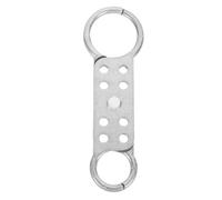 DEARMAMY Cadenas de Sécurité Aluminium Double Tête pour Verrouillage Professionnel Multi-utilisateurs Moraillon Robuste pour Consignation et Maintenance